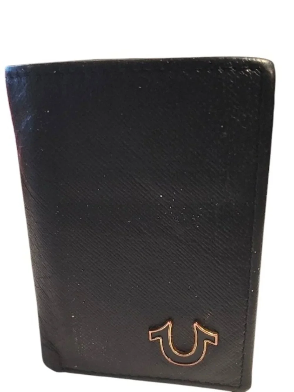 True Religion Black Leather Men's Wallet - Used